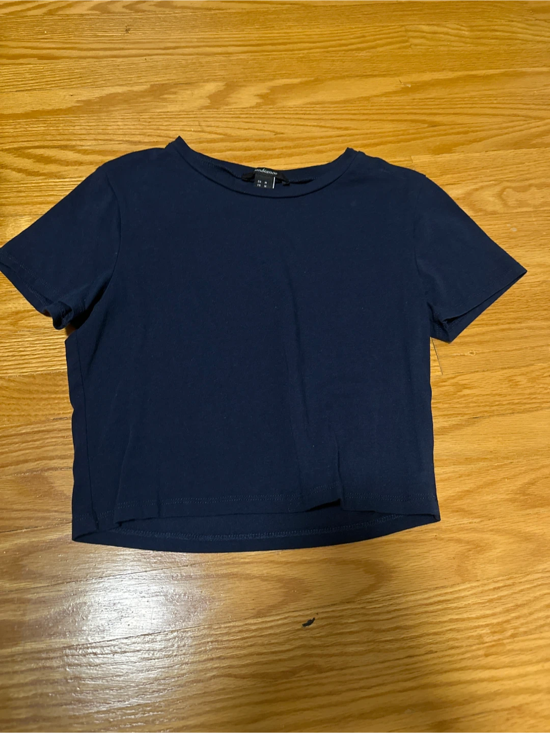 Navy Blue Cropped T-Shirt