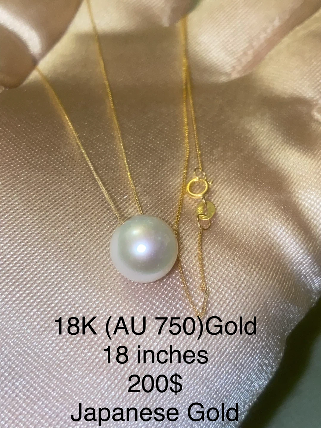 18K Gold Pearl Necklace