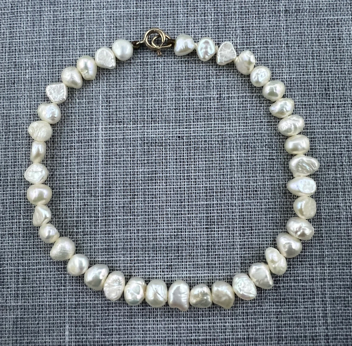 Vintage 10K Baroque Pearl Bracelet