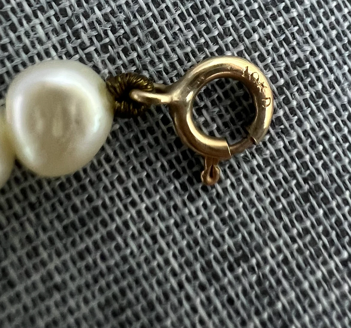 Vintage 10K Baroque Pearl Bracelet - photo 2