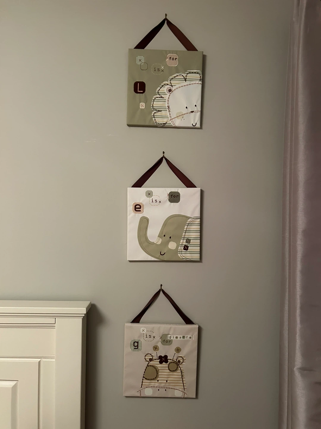 2 Sets of 3 Animal Wall Hangings