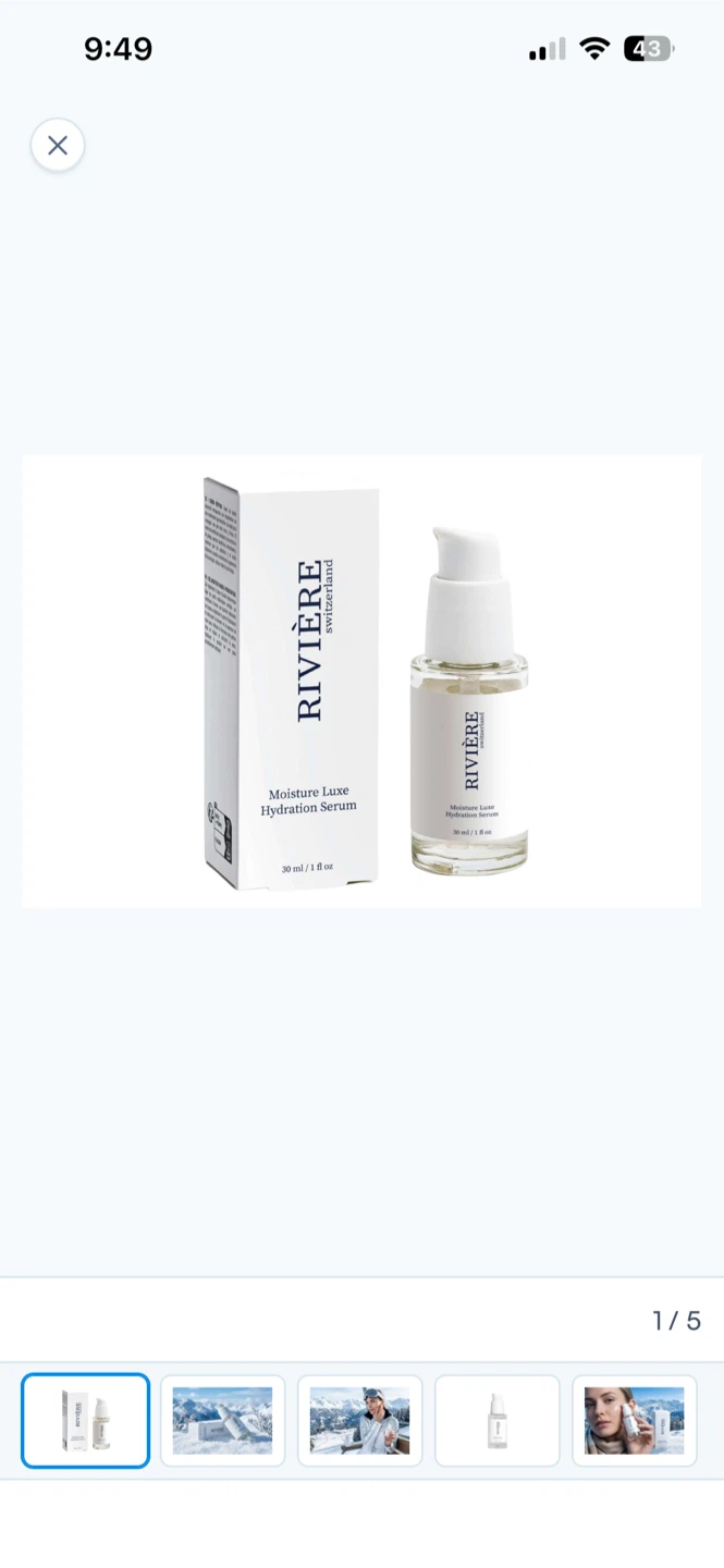 Brand New- Rivière Moisture Luxe Hydration Serum