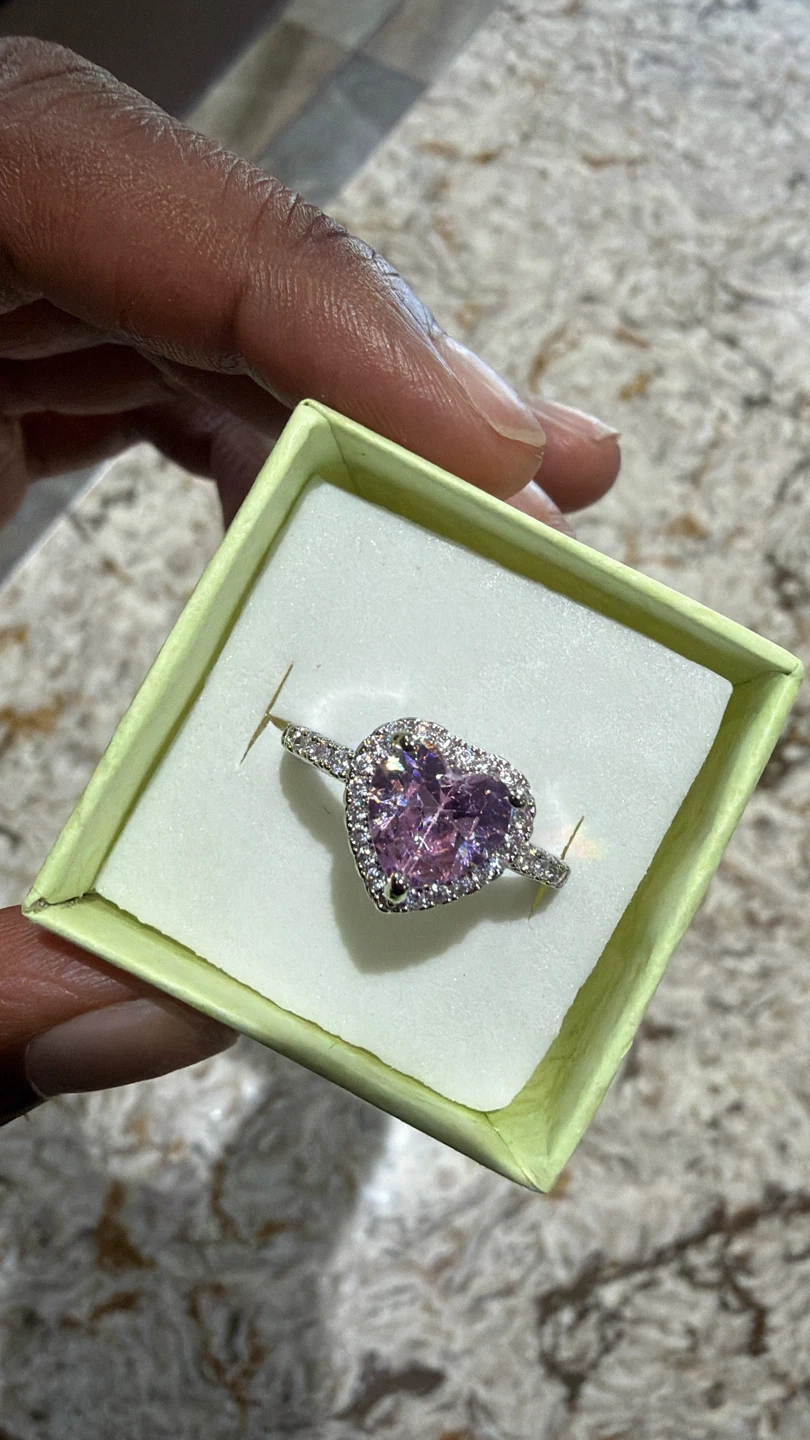 Bague en forme de cœur rose 🩷