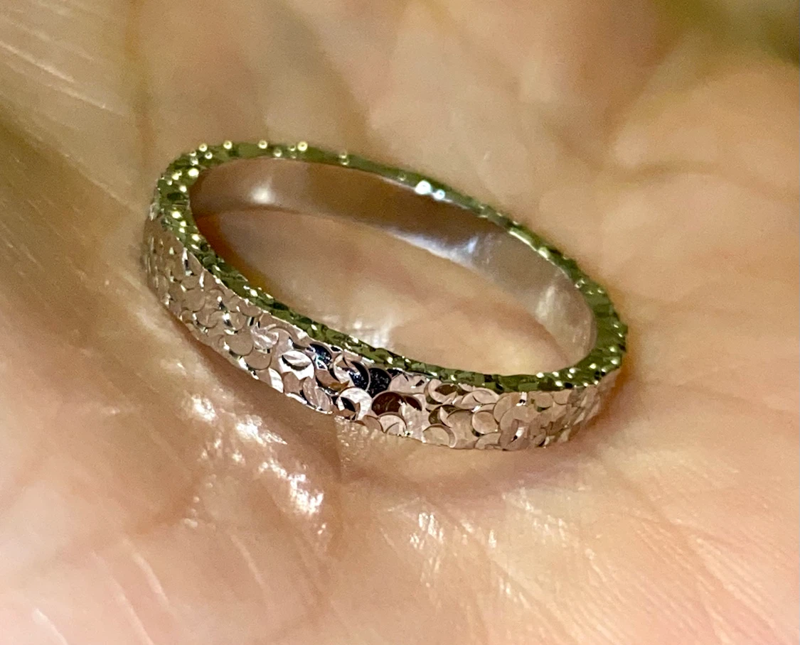 Diamond Cut 925 Silver Ring