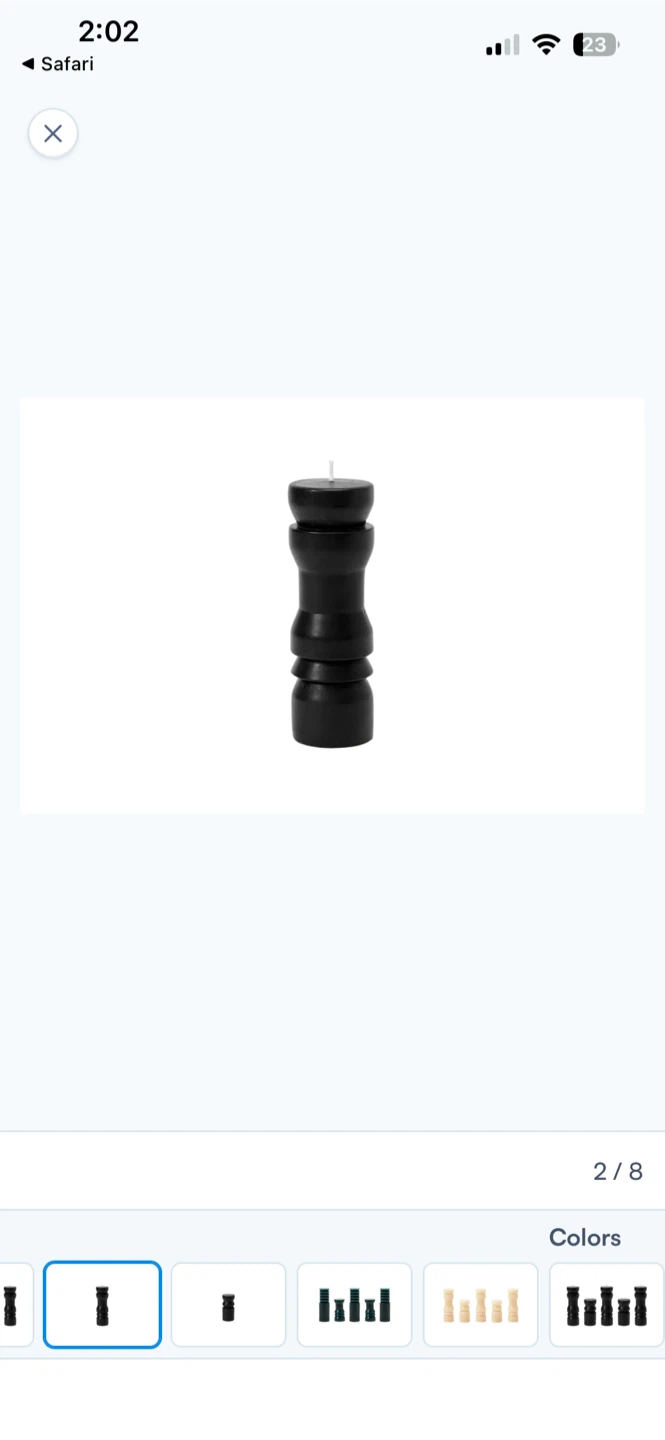 Brand New-Set of 5 Black Totem Sculptural Pillar Candles - photo 3