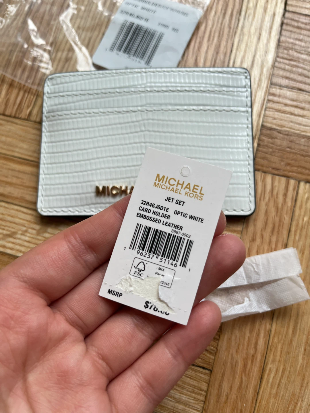 Michael Kors Jet Set Leather Card Holder - New - photo 5