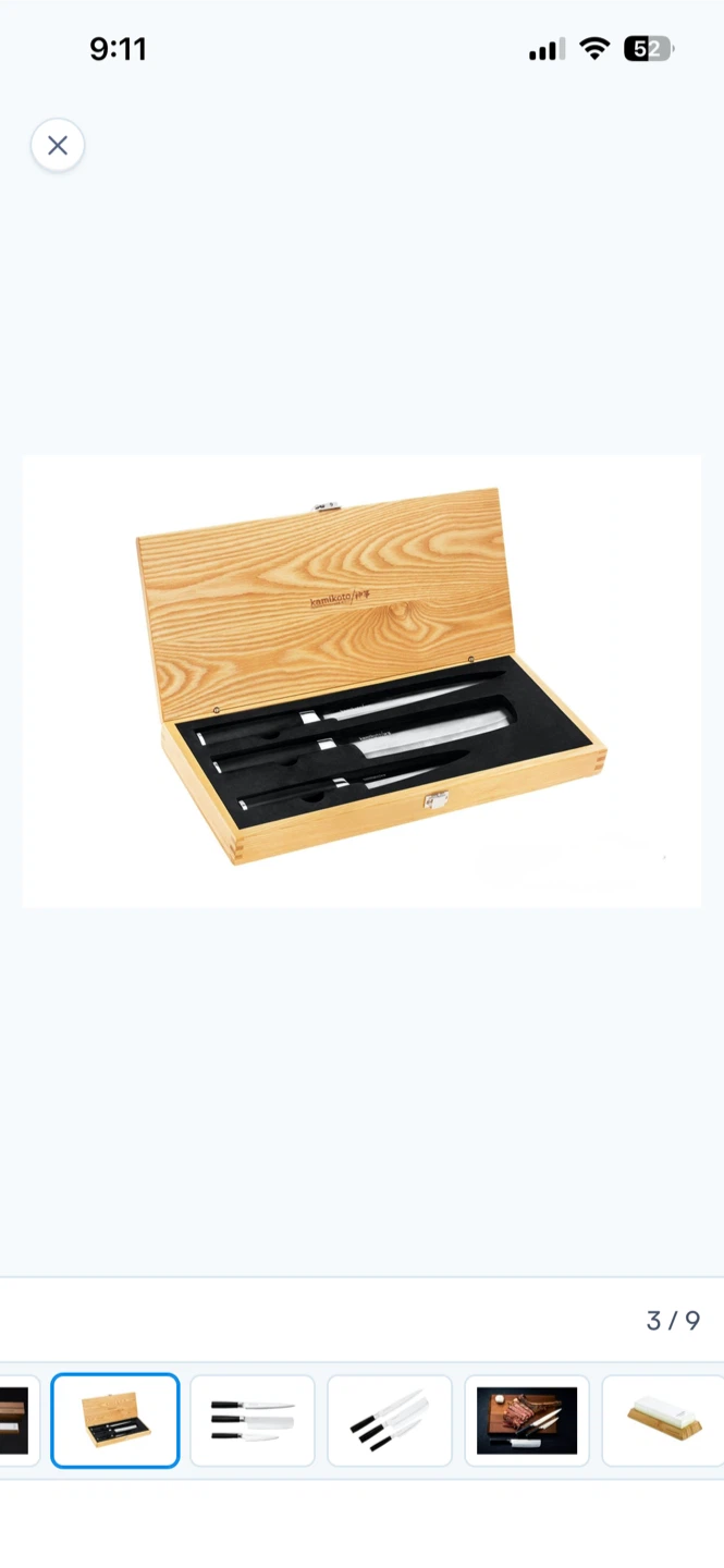 Brand New-Kamikoto Kanpeki Knife Set 3 Knives