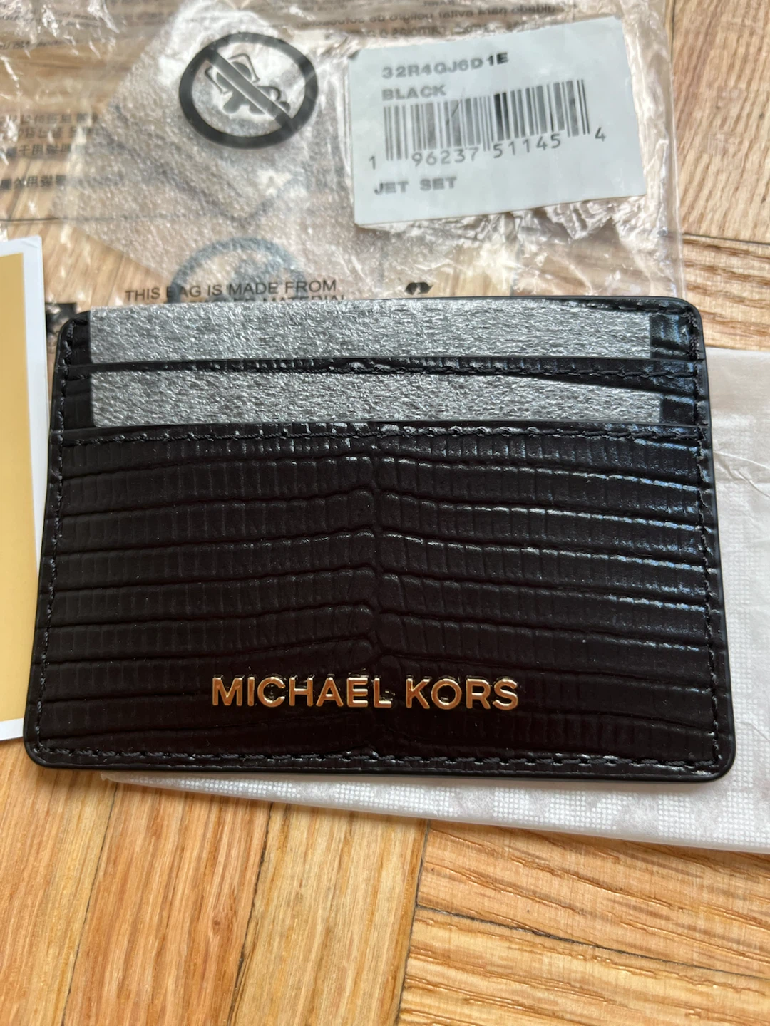 Michael Kors Jet Set Leather Card Holder - New
