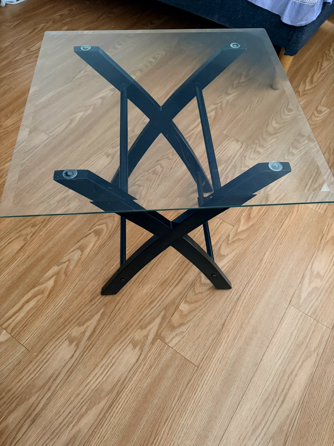 Glass Top Side Table - photo 2
