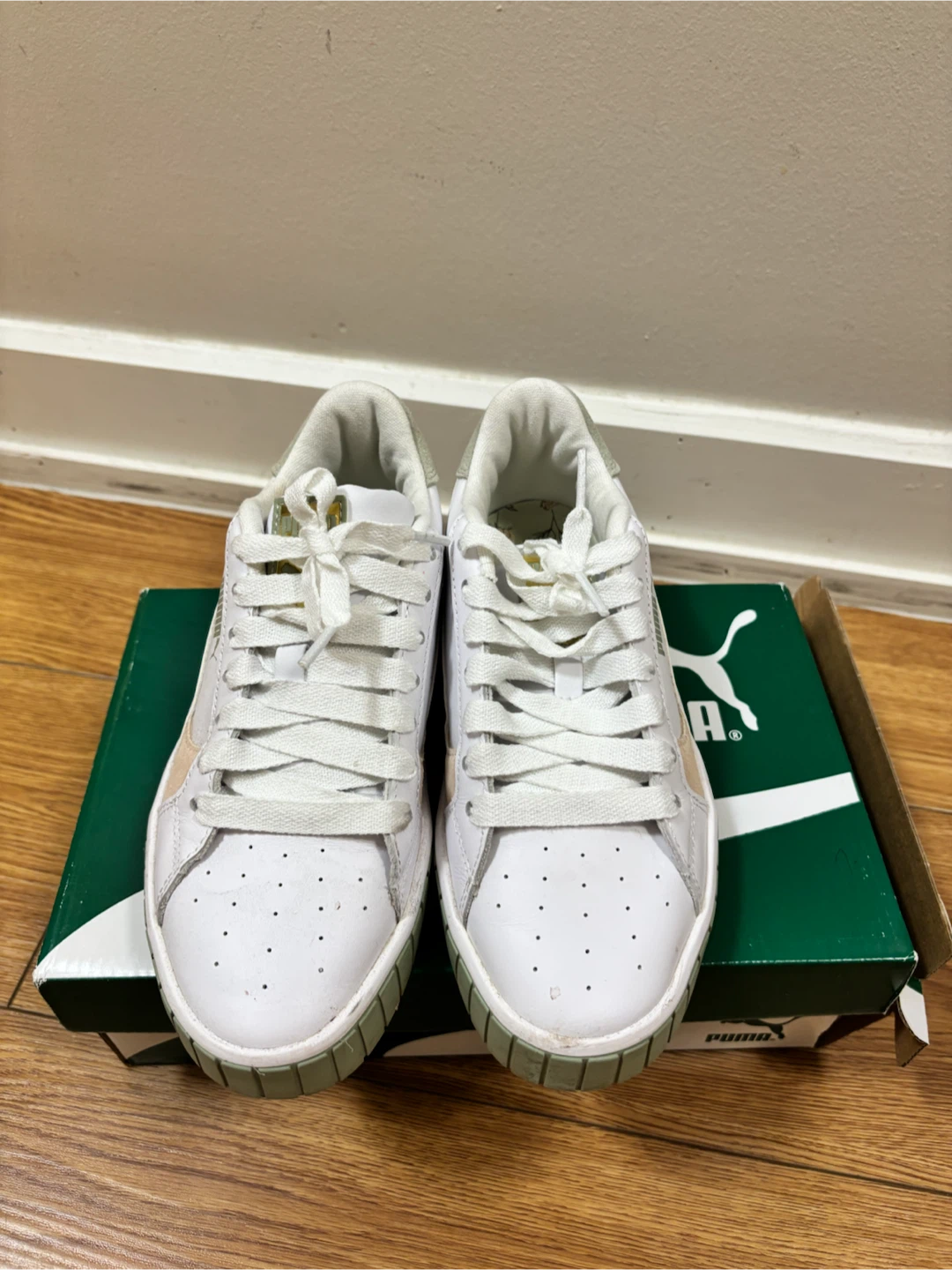 Puma White and Green Sneakers - photo 2