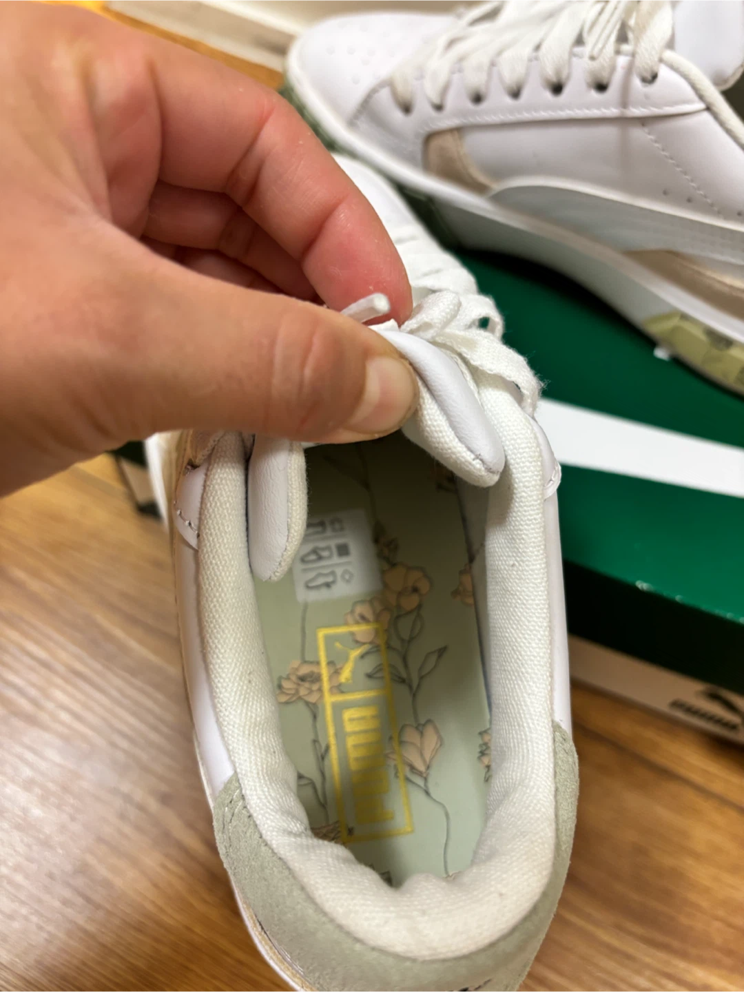 Puma White and Green Sneakers - photo 3