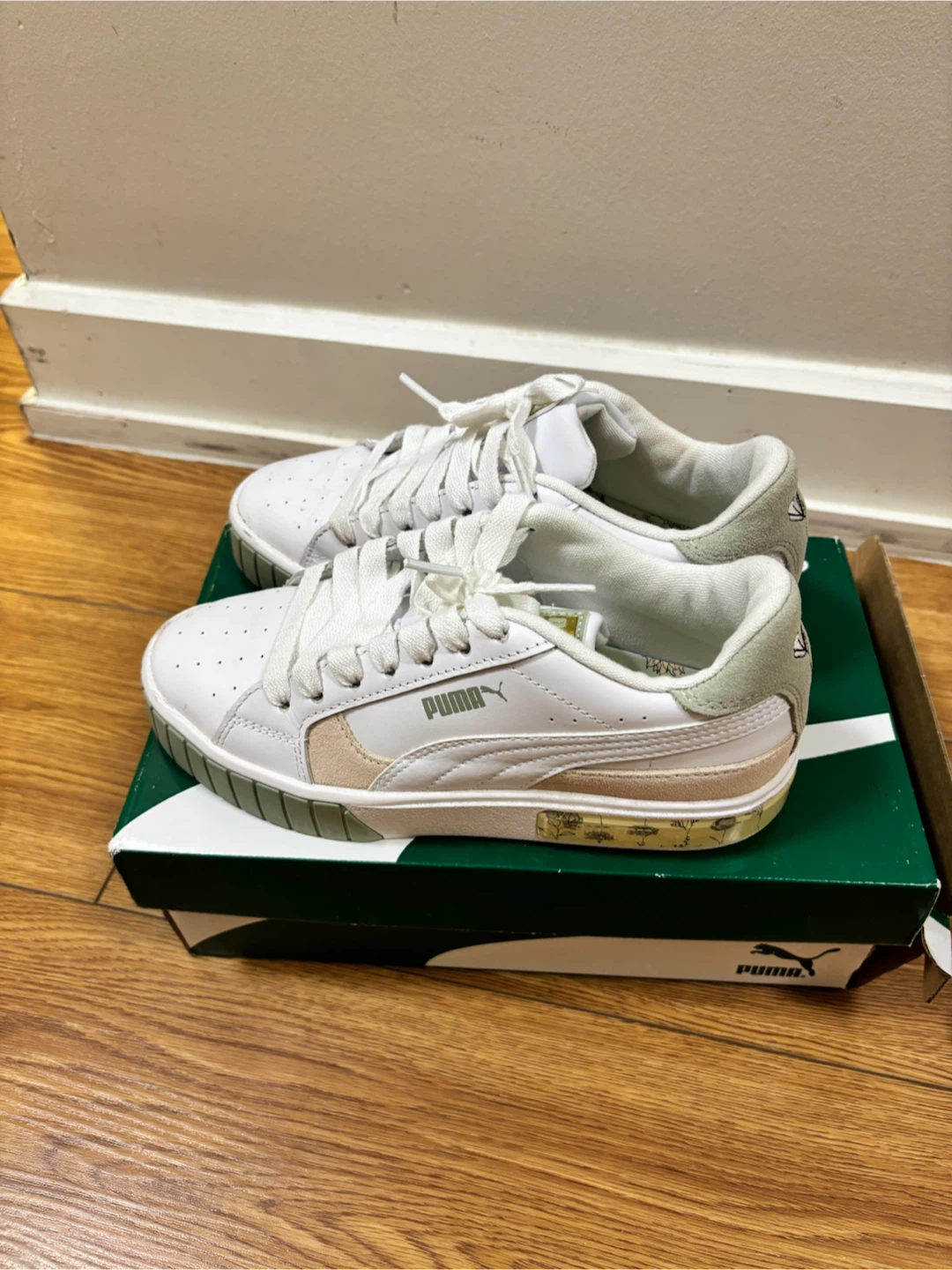 Puma White and Green Sneakers - photo 4