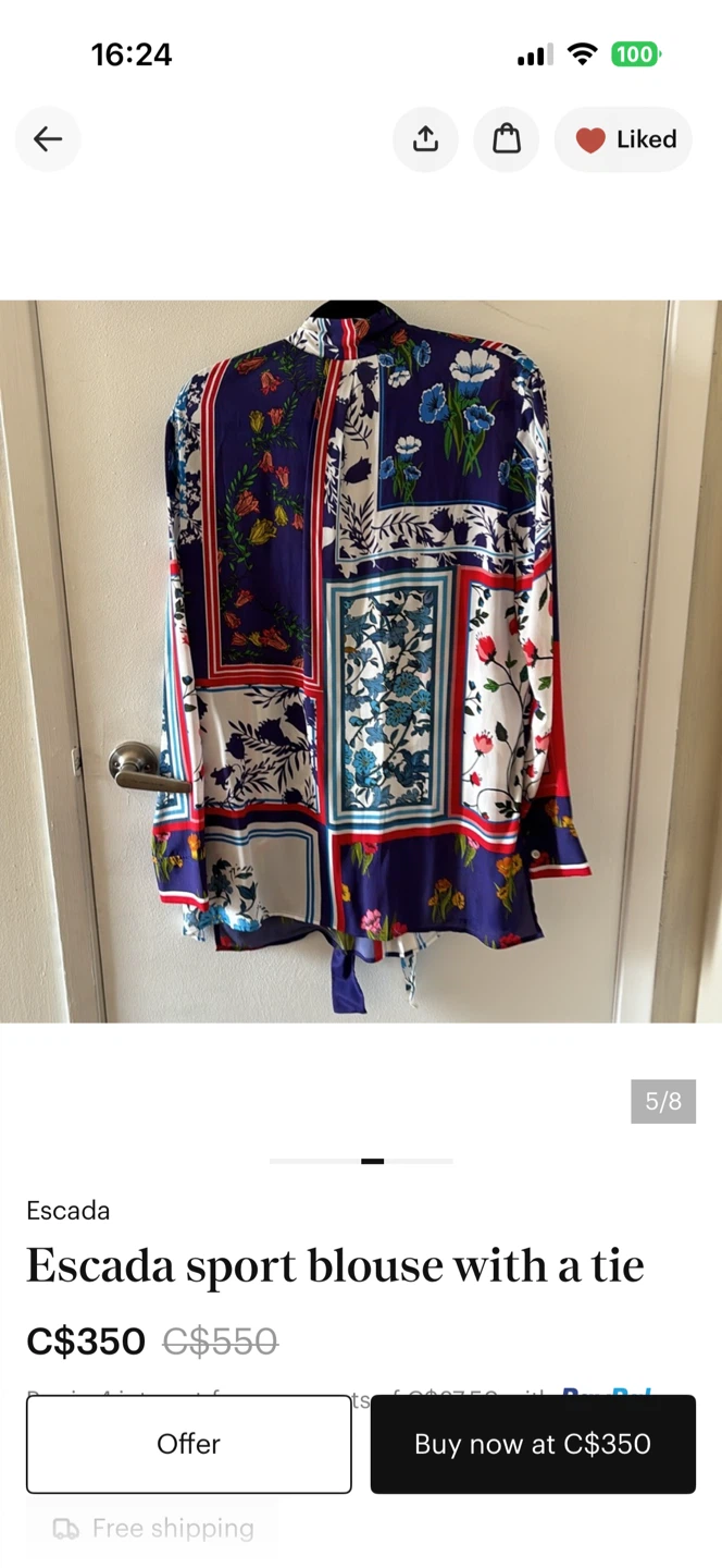 Escada Sport Blouse with Tie - photo 3