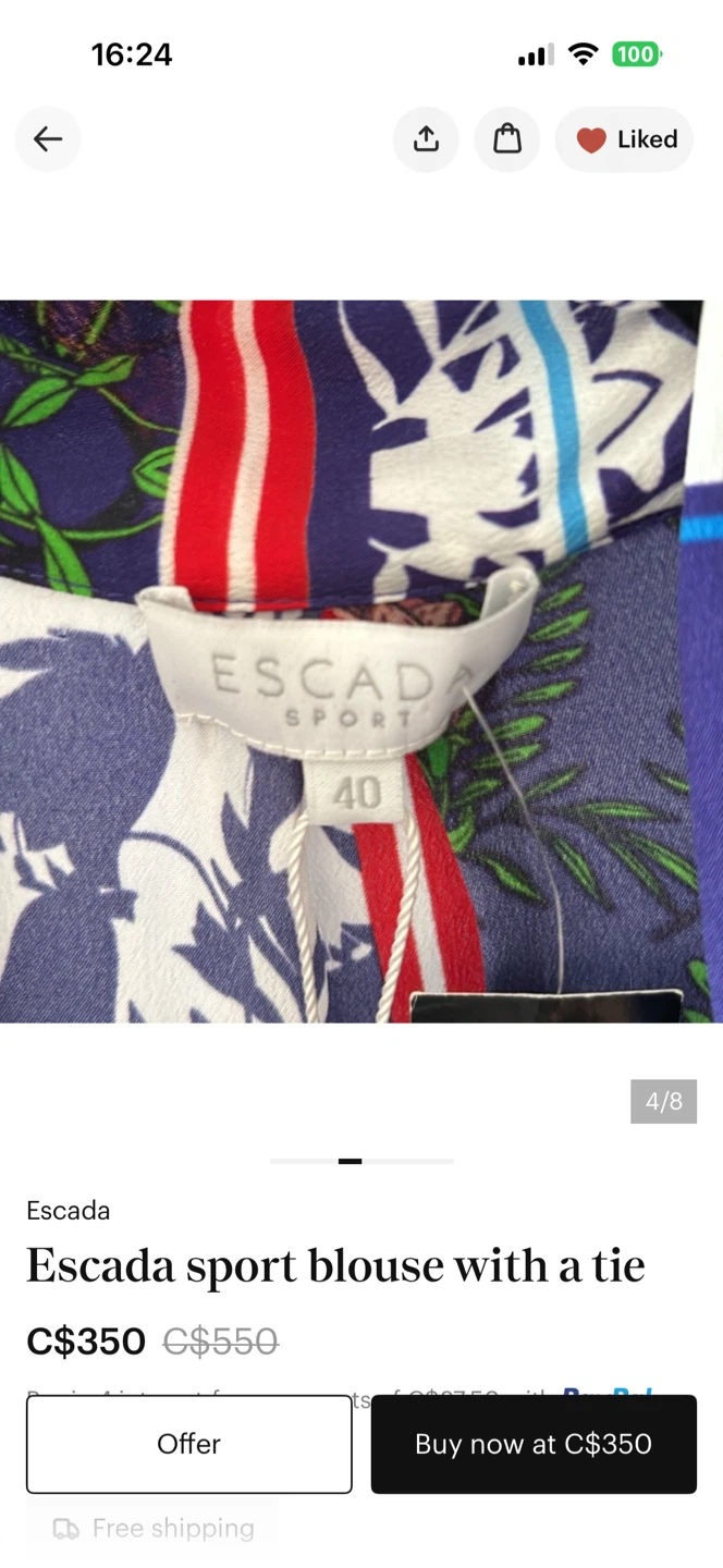 Escada Sport Blouse with Tie - photo 4