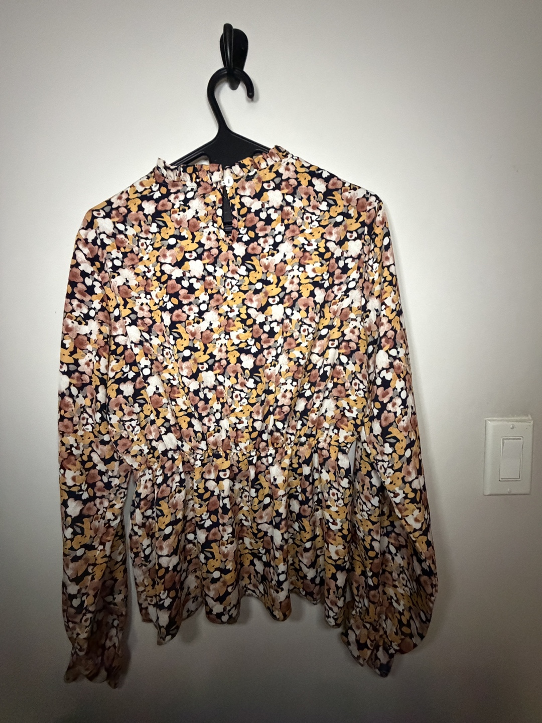 SHEIN Floral Mock Neck Blouse - photo 3