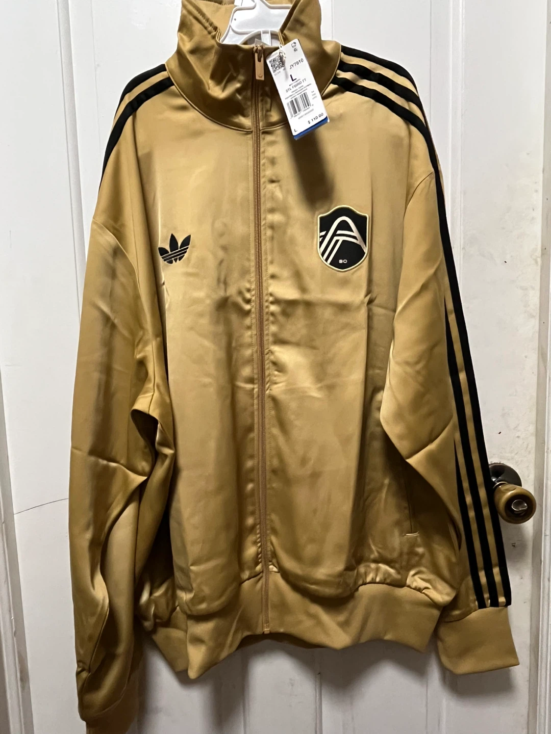 Adidas Originals Satin Track Jacket Gold