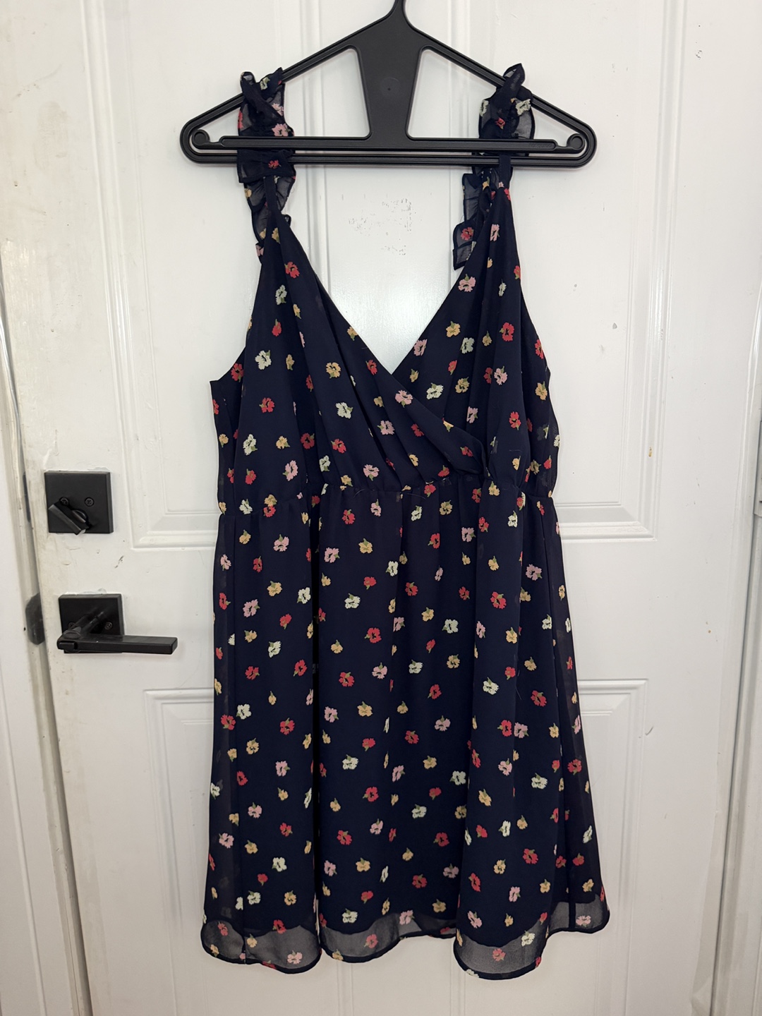 Madewell Floral Ruffle Strap Dress