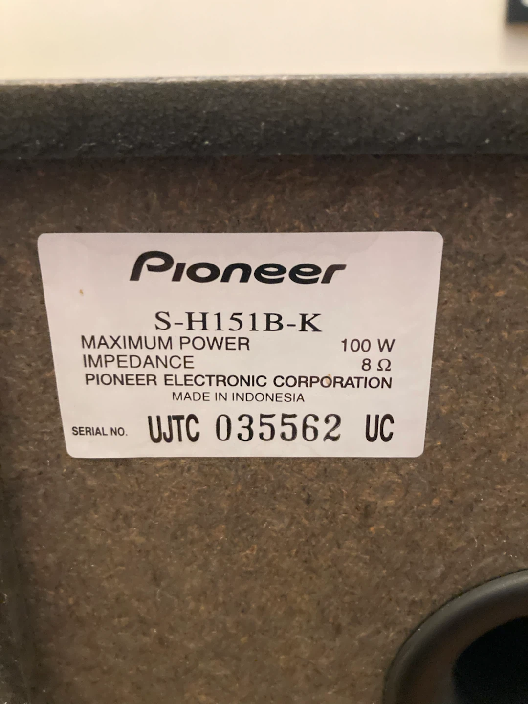 Pioneer S-H151B-K Bookshelf Speakers - photo 3