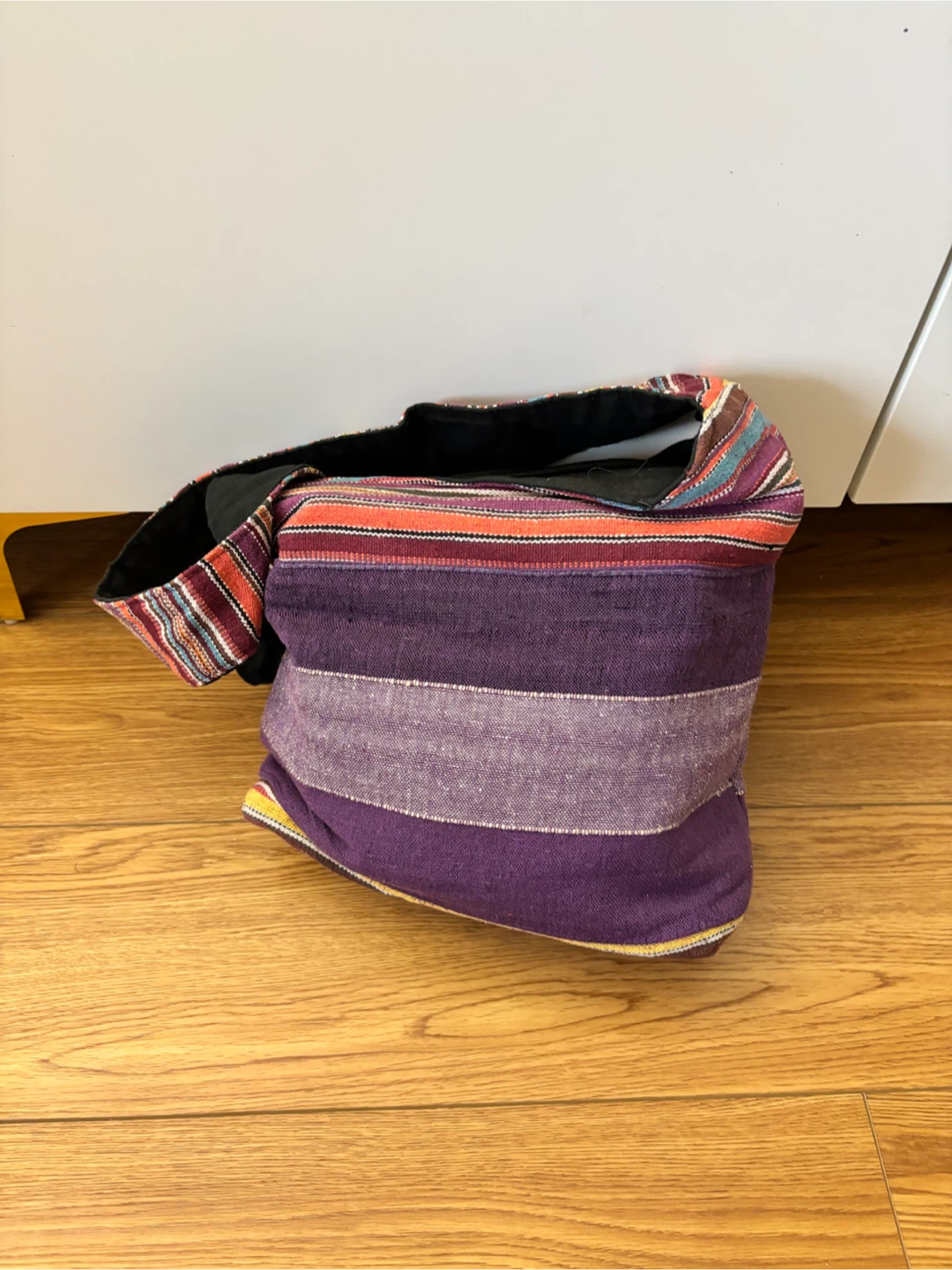Striped Cotton Hobo Shoulder Bag - photo 2