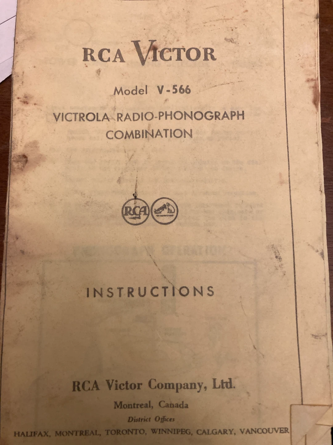 RCA Victor Victrola Radio-Phonograph Combination