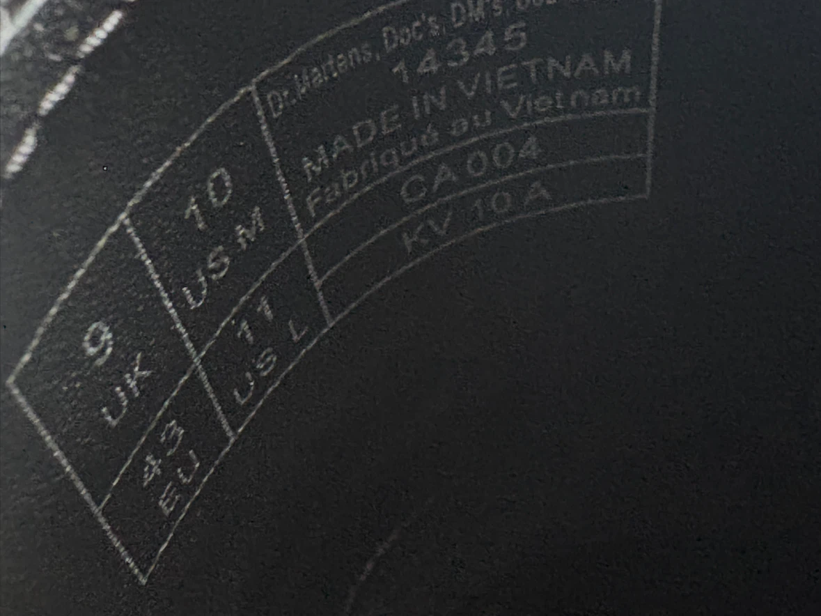 Dr. Martens 1461 Black Oxford Shoes Size 43 - photo 3