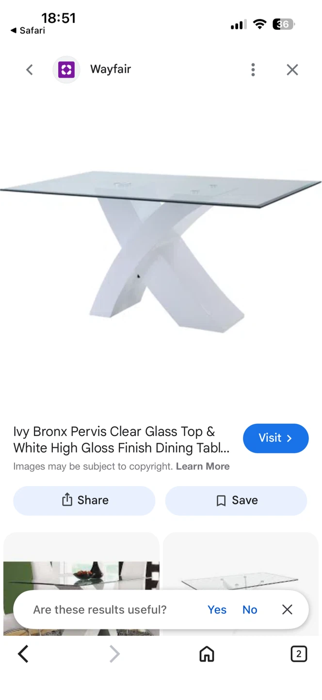 Glass Top Dining Table - photo 3