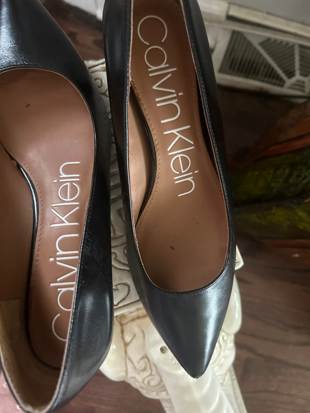 Calvin Klein Black Leather Heels
