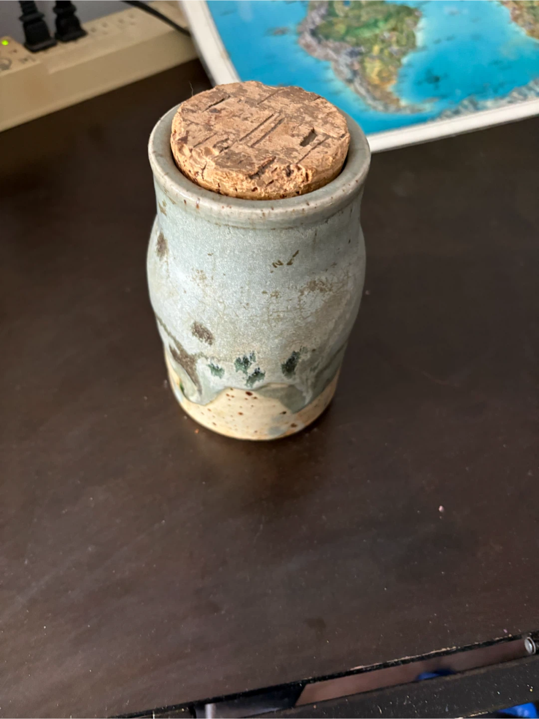 Handmade Ceramic Storage Jar with Cork Lid