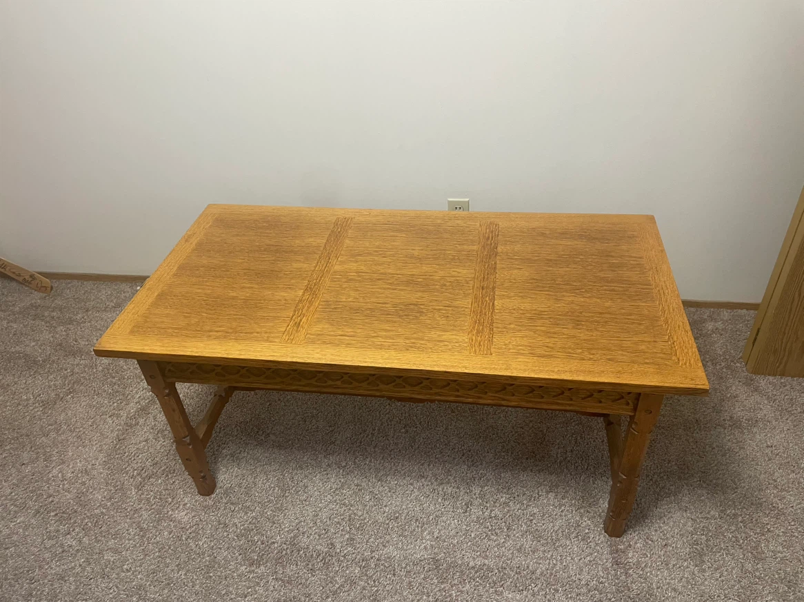 Oak Coffee Table and oak two side tables
