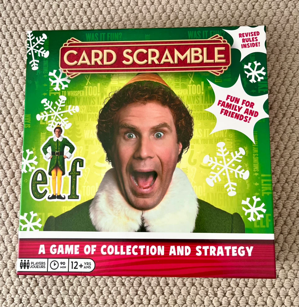 Elf Card Scramble Board Game