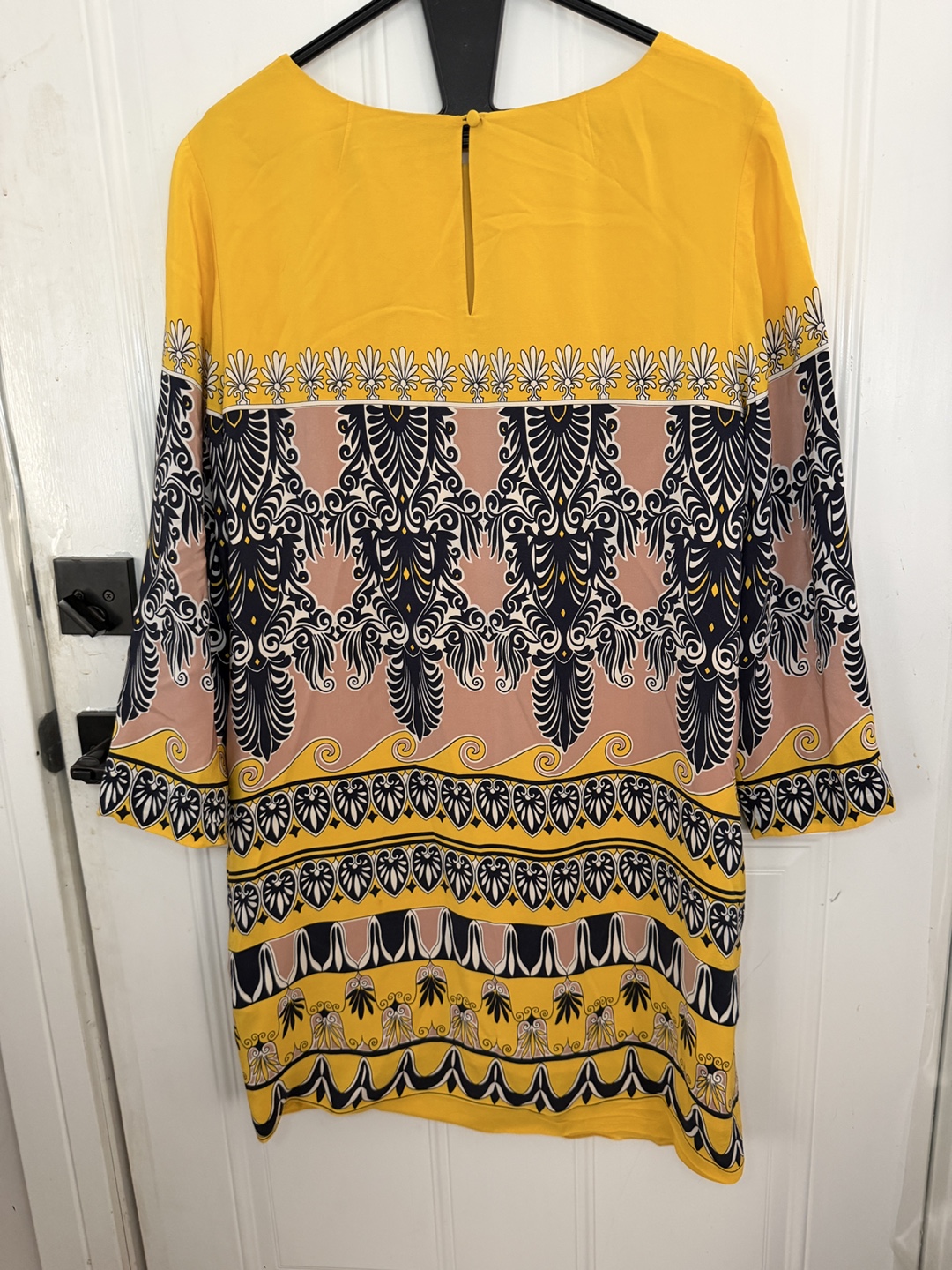 J.Crew Yellow Patterned Dress Size 12 - photo 2