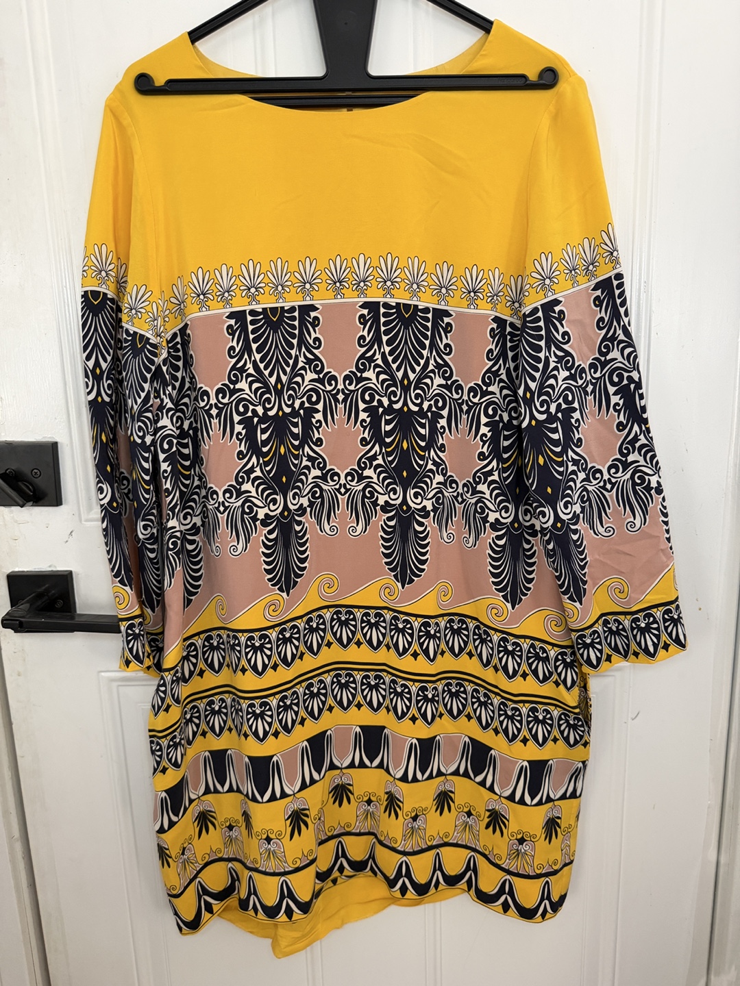 J.Crew Yellow Patterned Dress Size 12