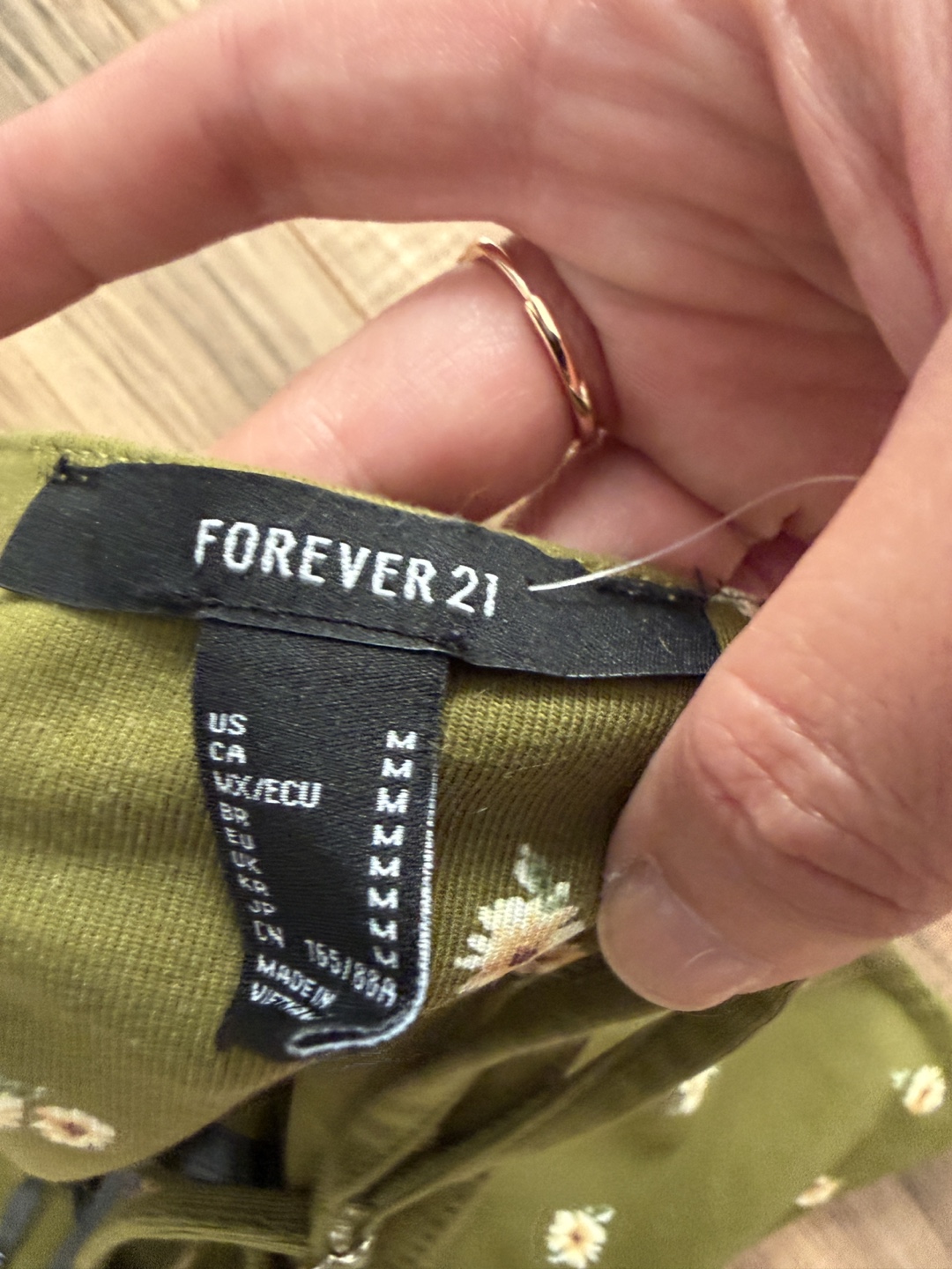 Forever 21 Green Floral Crop Top - photo 3
