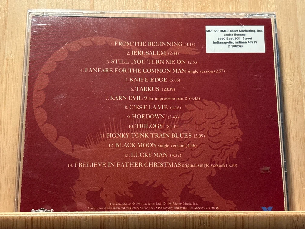 The Best of Emerson, Lake & Palmer CD - photo 4