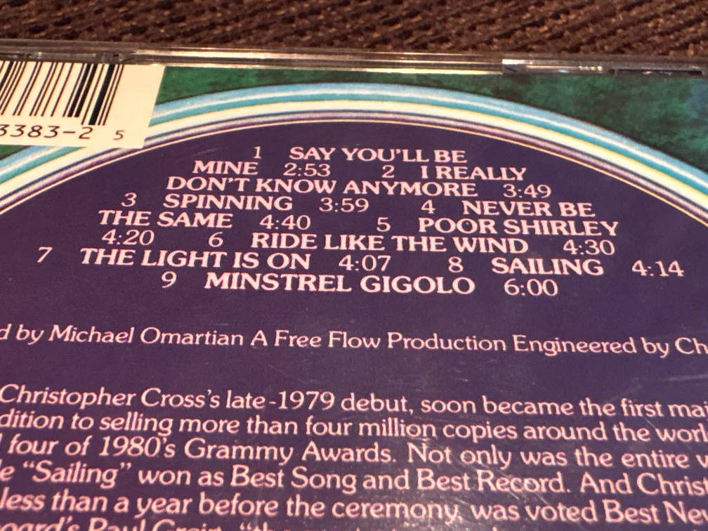 Christopher Cross 1979 debut CD. - photo 2