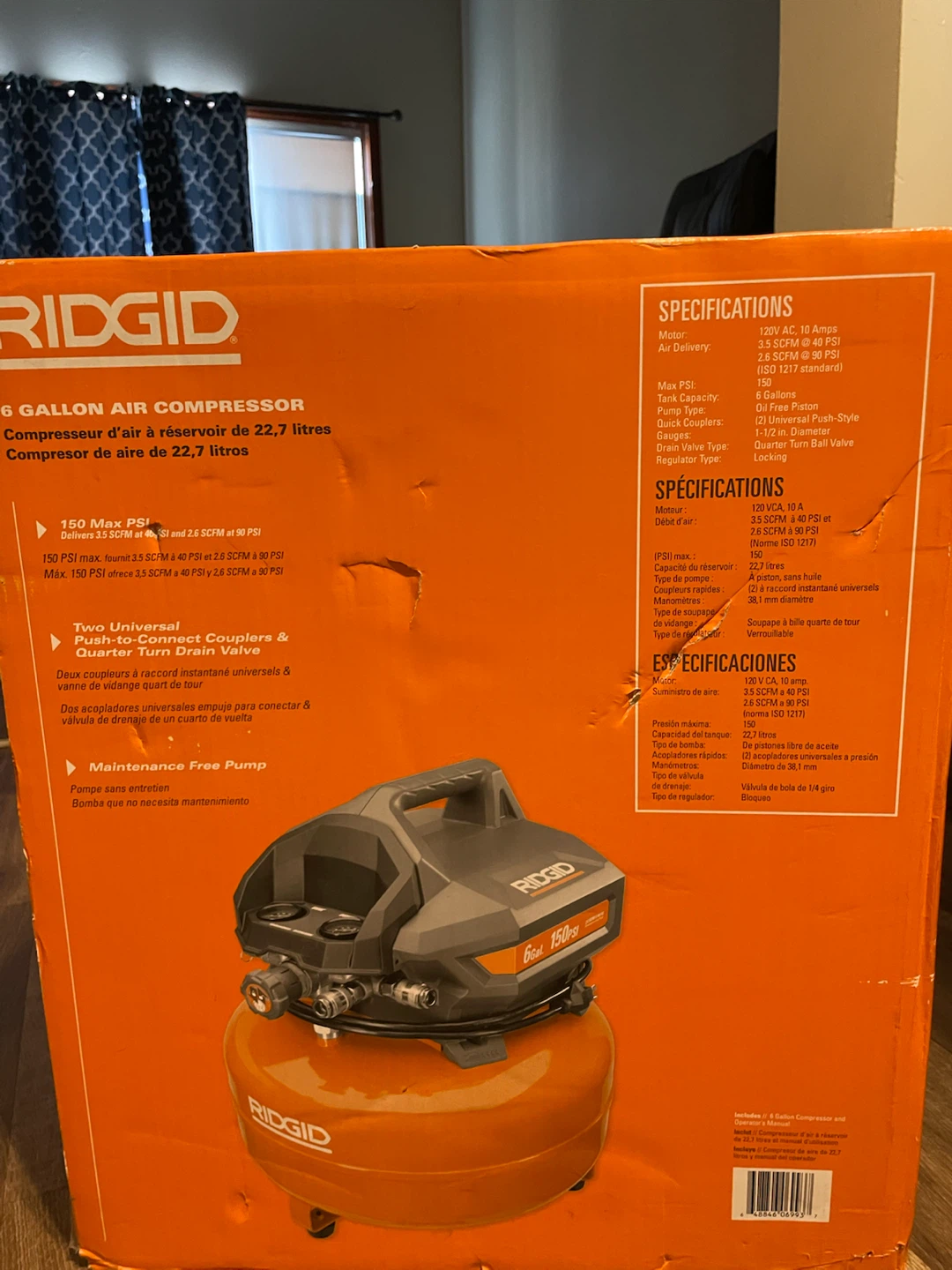 RIDGID 6 Gallon Air Compressor - photo 2