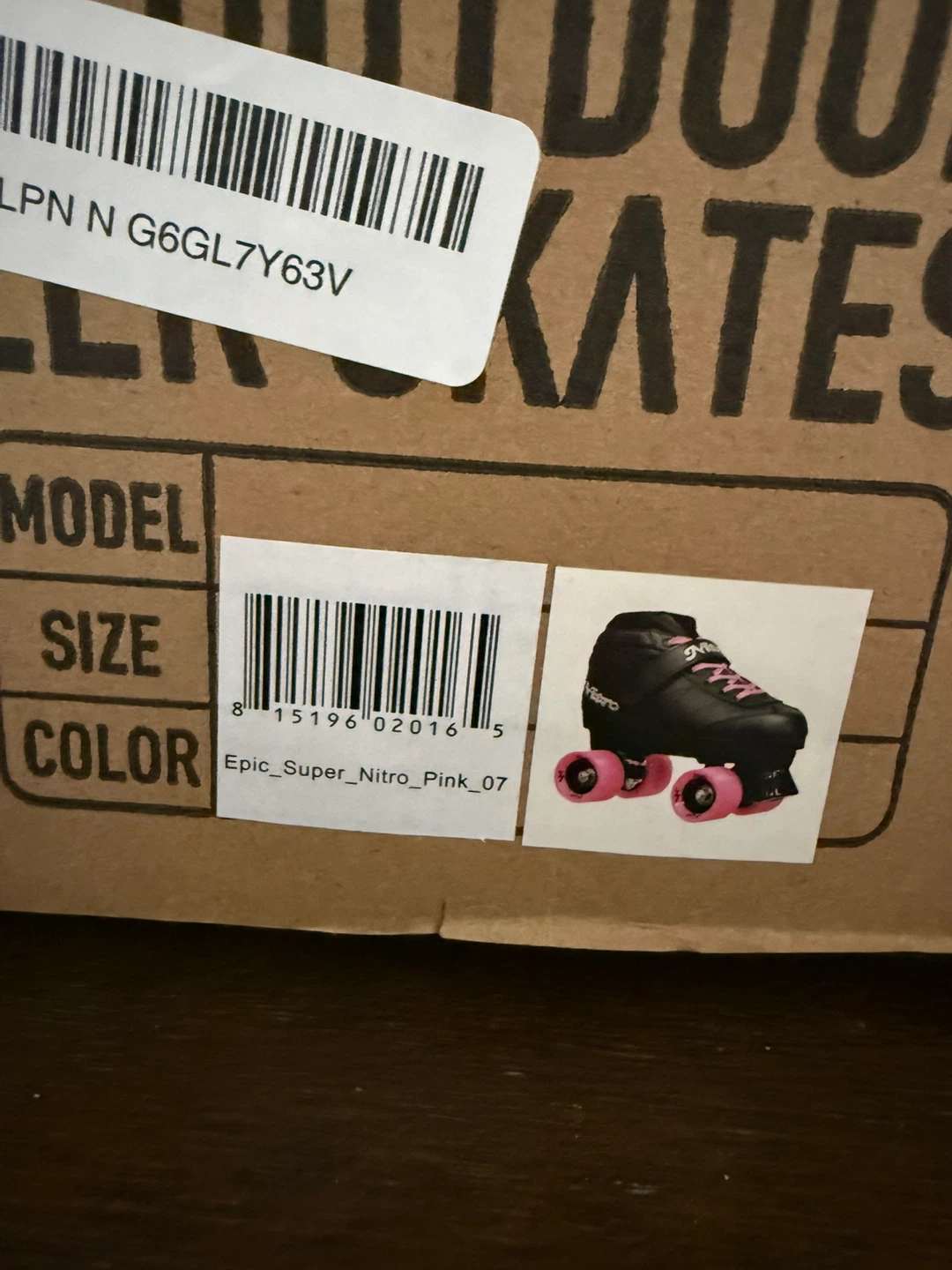 Epic Skates Super Nitro Quad Roller Skates - Black/Pink, 7 - photo 3