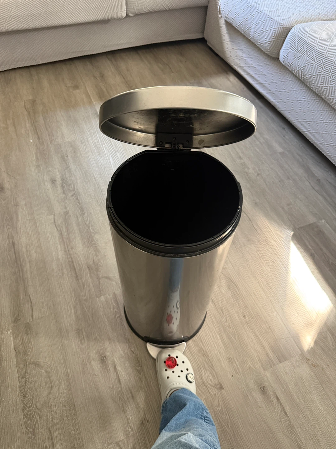 Stainless Steel Step Trash Can - photo 2