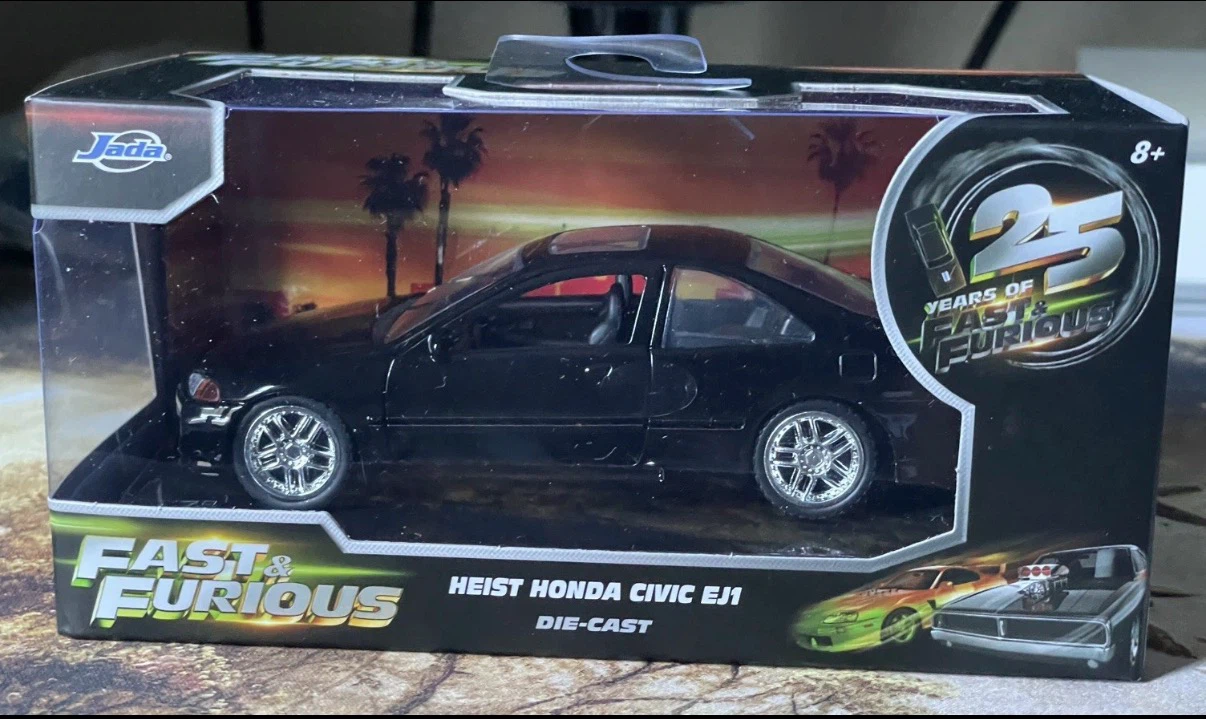 Jada Fast & Furious Heist Honda Civic 1993 Black Diecast - photo 5