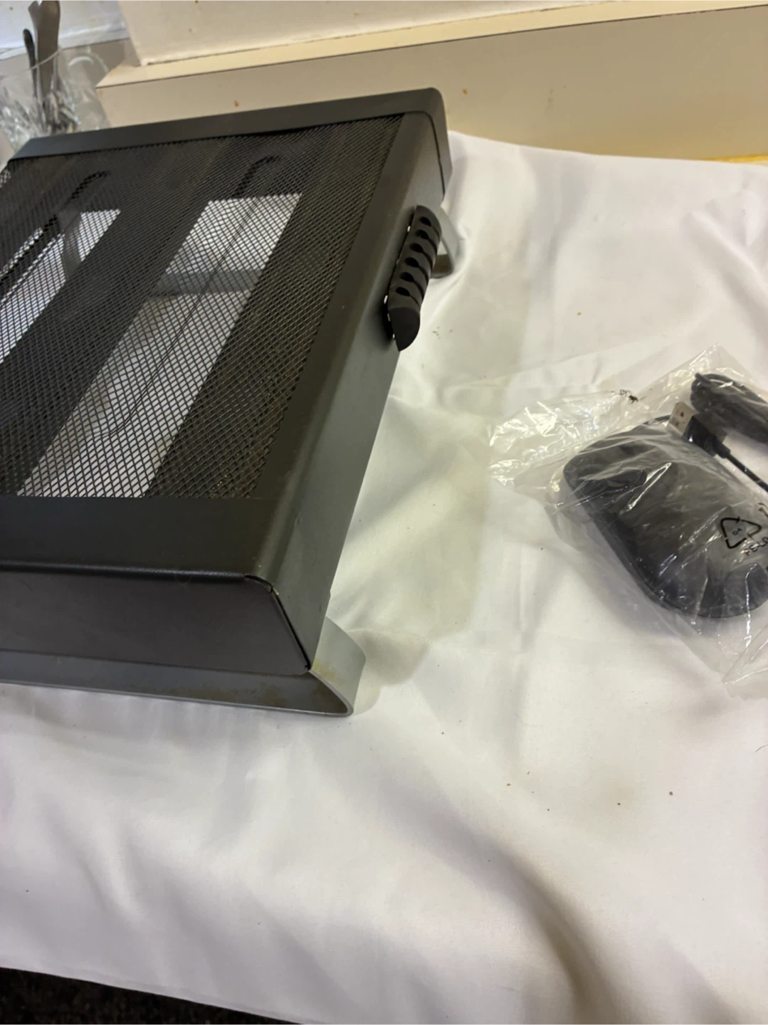 Black Metal Mesh Monitor Stand - photo 2