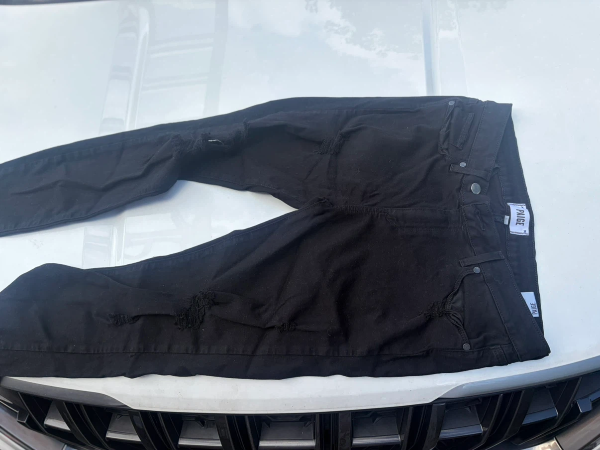 Paige Black Distressed Jeans - photo 2