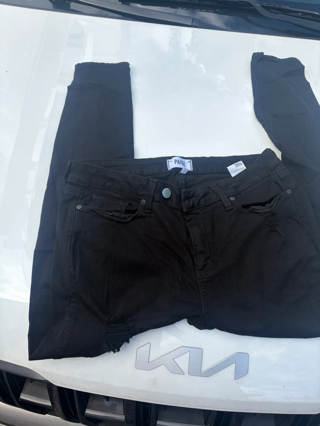 Paige Black Distressed Jeans - photo 3