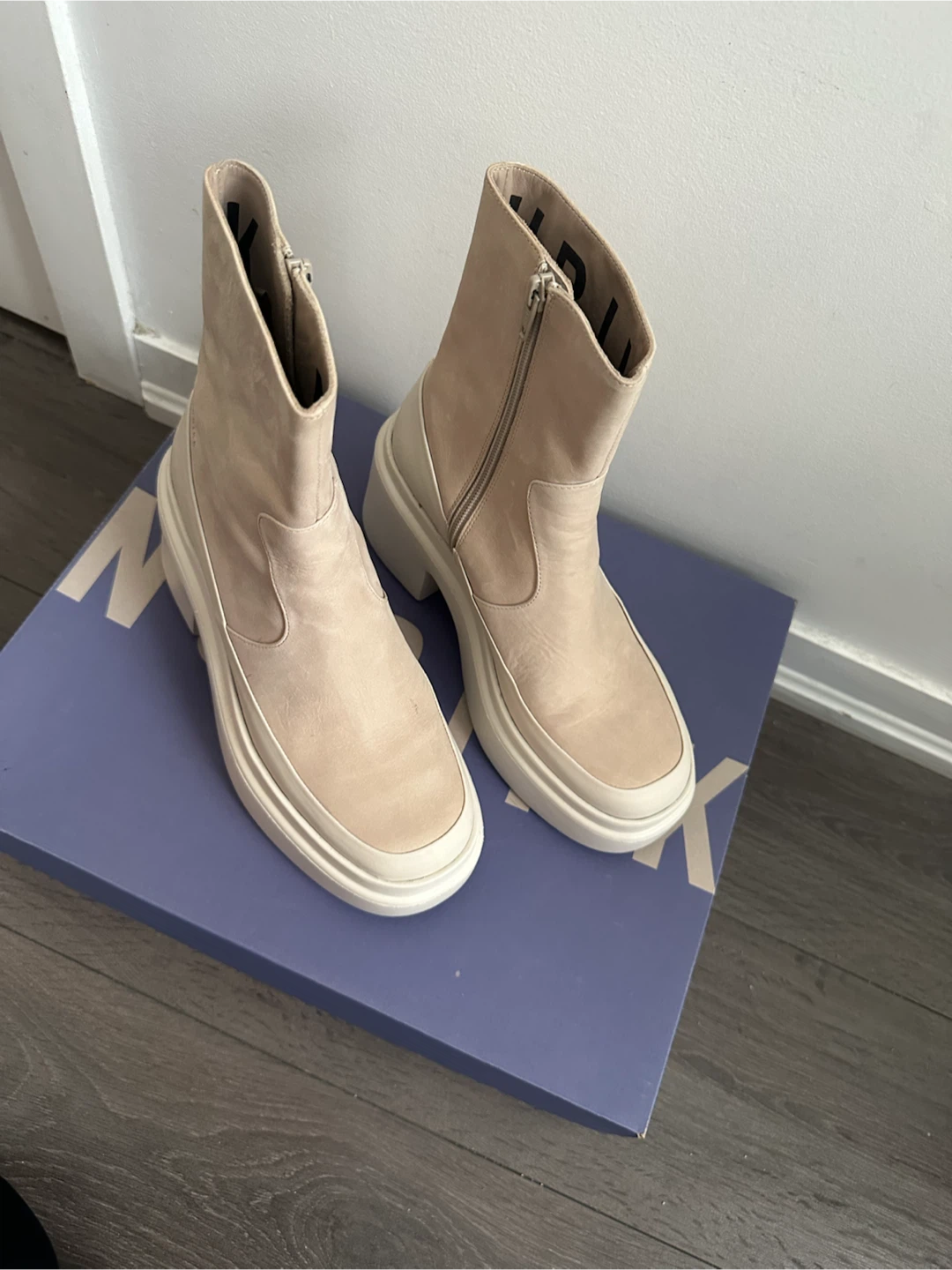 Nubikk Platform Boots Beige Size 37 - photo 2