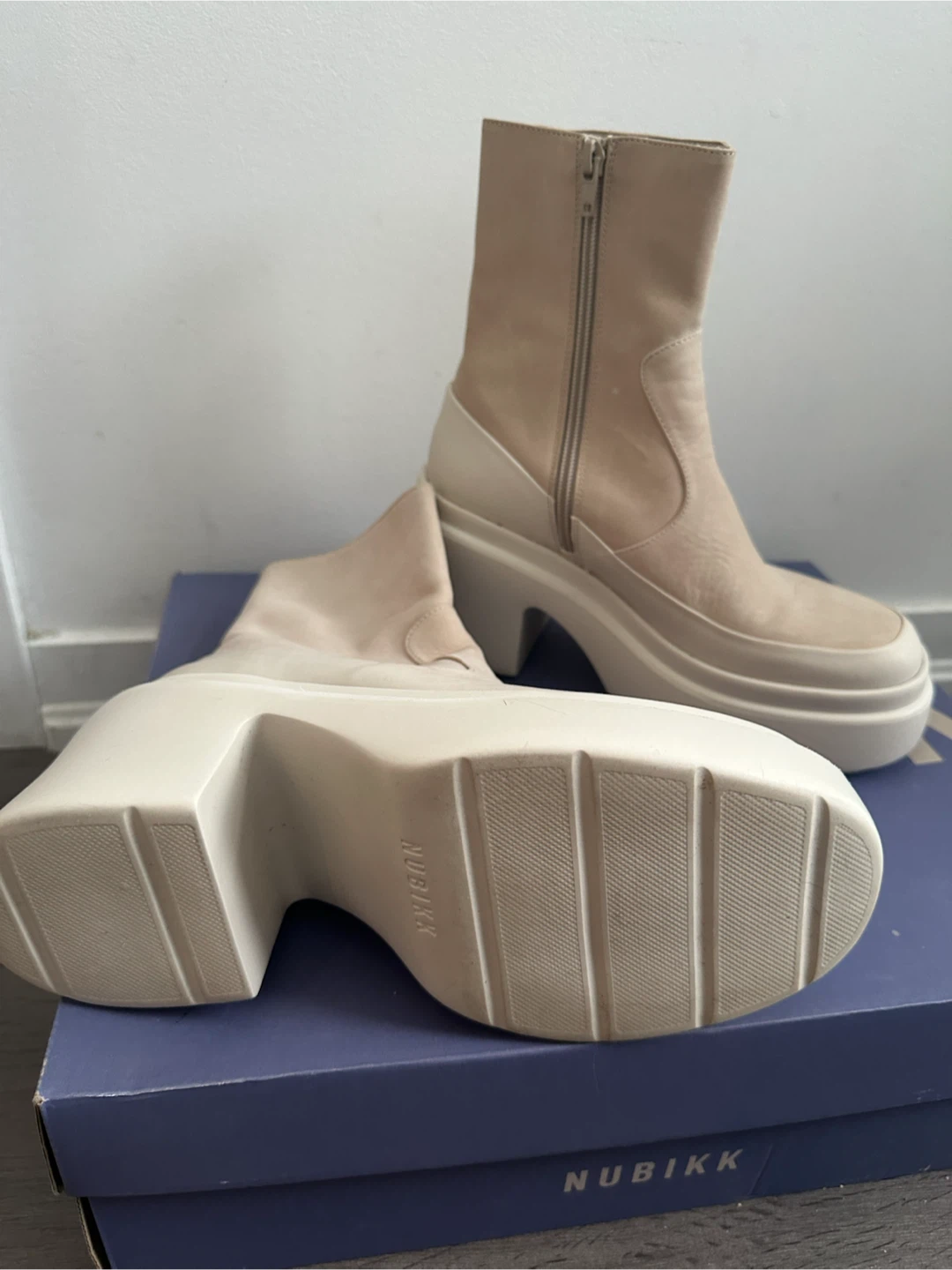Nubikk Platform Boots Beige Size 37 - photo 3