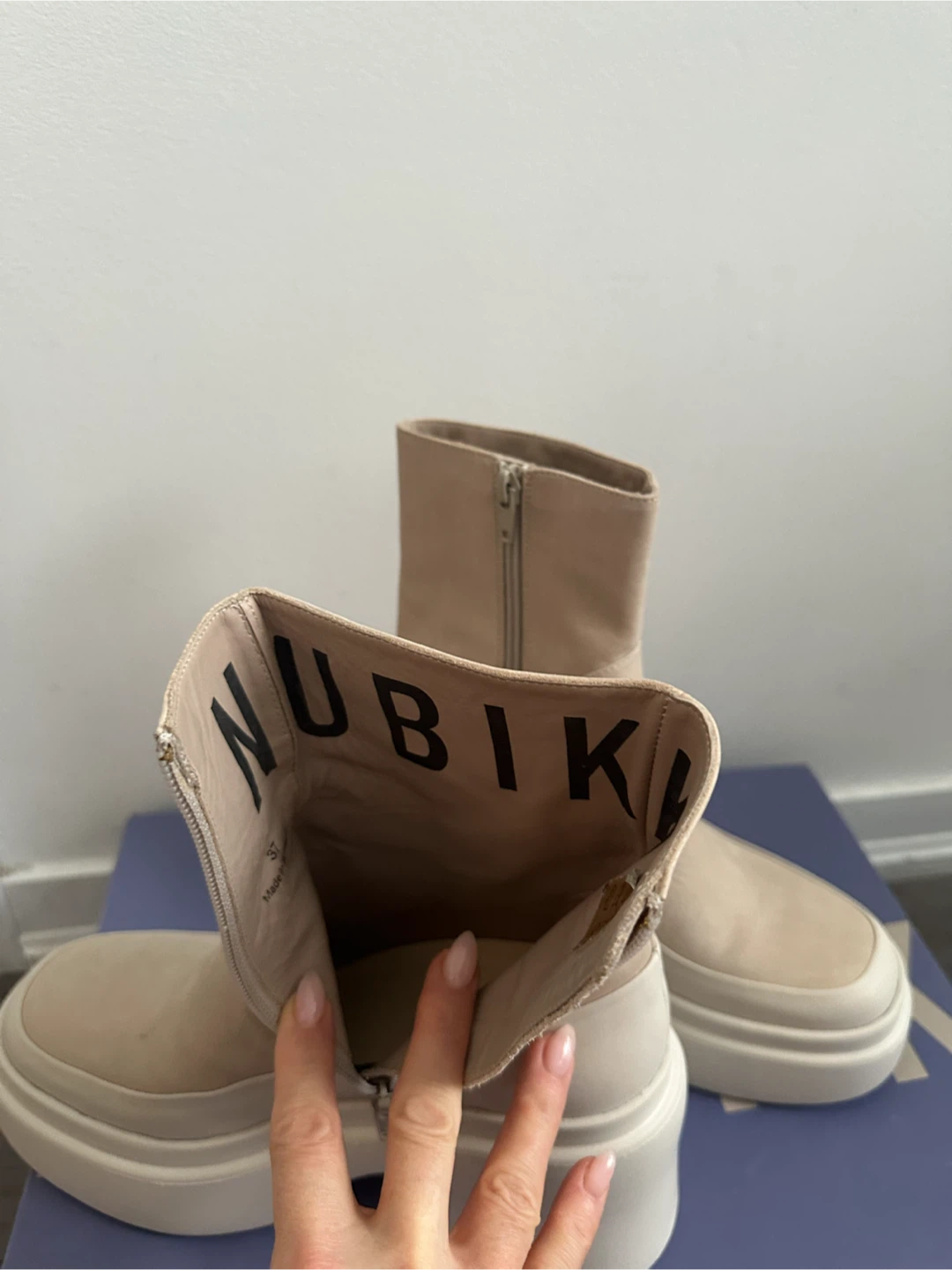 Nubikk Platform Boots Beige Size 37 - photo 5