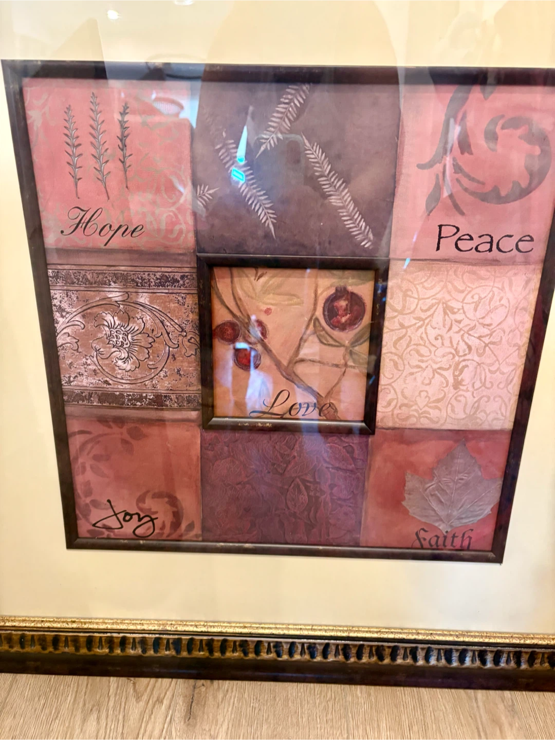 Large Framed Wall Art Set with Clock! - photo 4