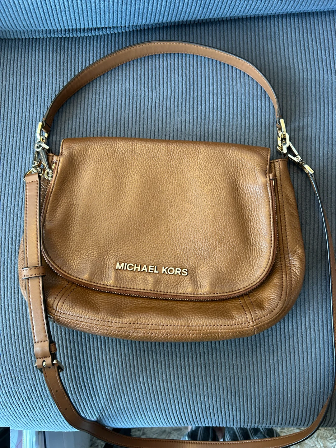 Michael Kors Camel Leather Shoulder and crossbody Bag