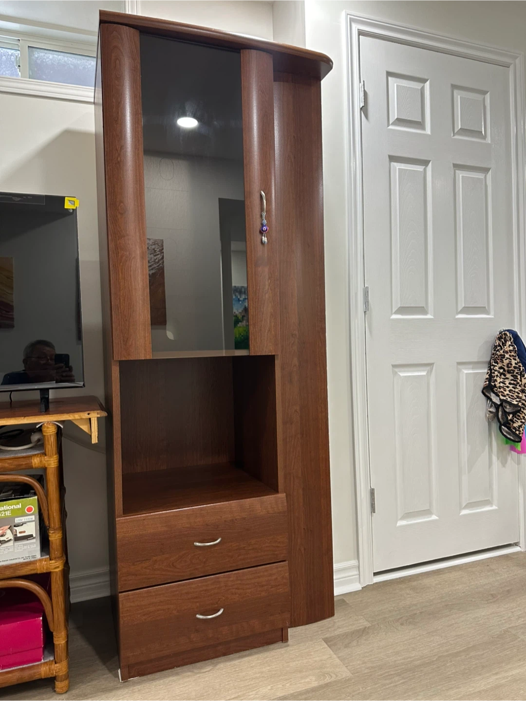 Tall Wooden Storage Cabinet
