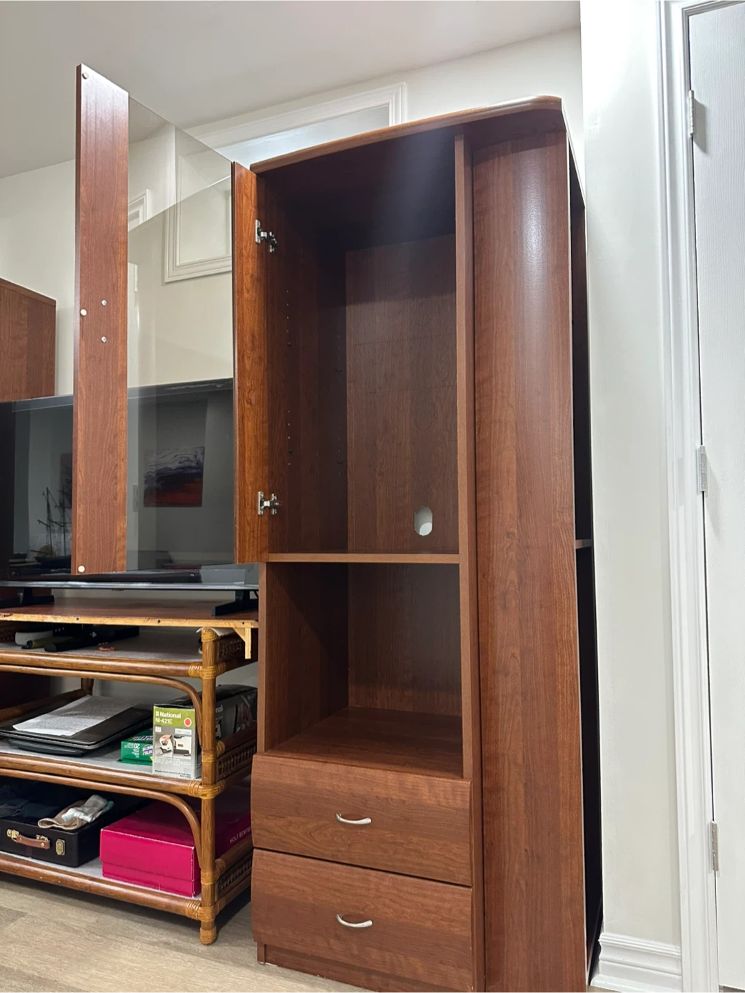Tall Wooden Storage Cabinet - photo 3