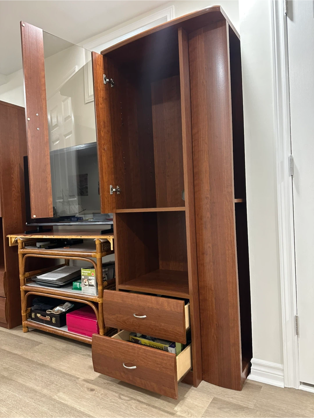 Tall Wooden Storage Cabinet - photo 4